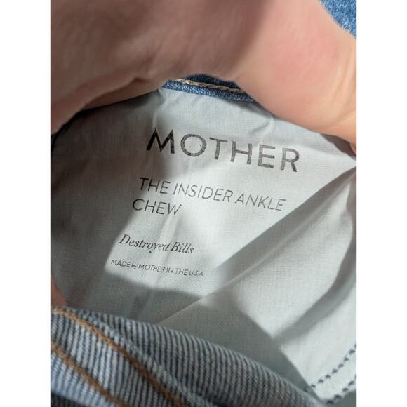Mother Superior The Insider Ankle Chew Destroyed Bills Size 28 Jeans - Picture 9 of 15